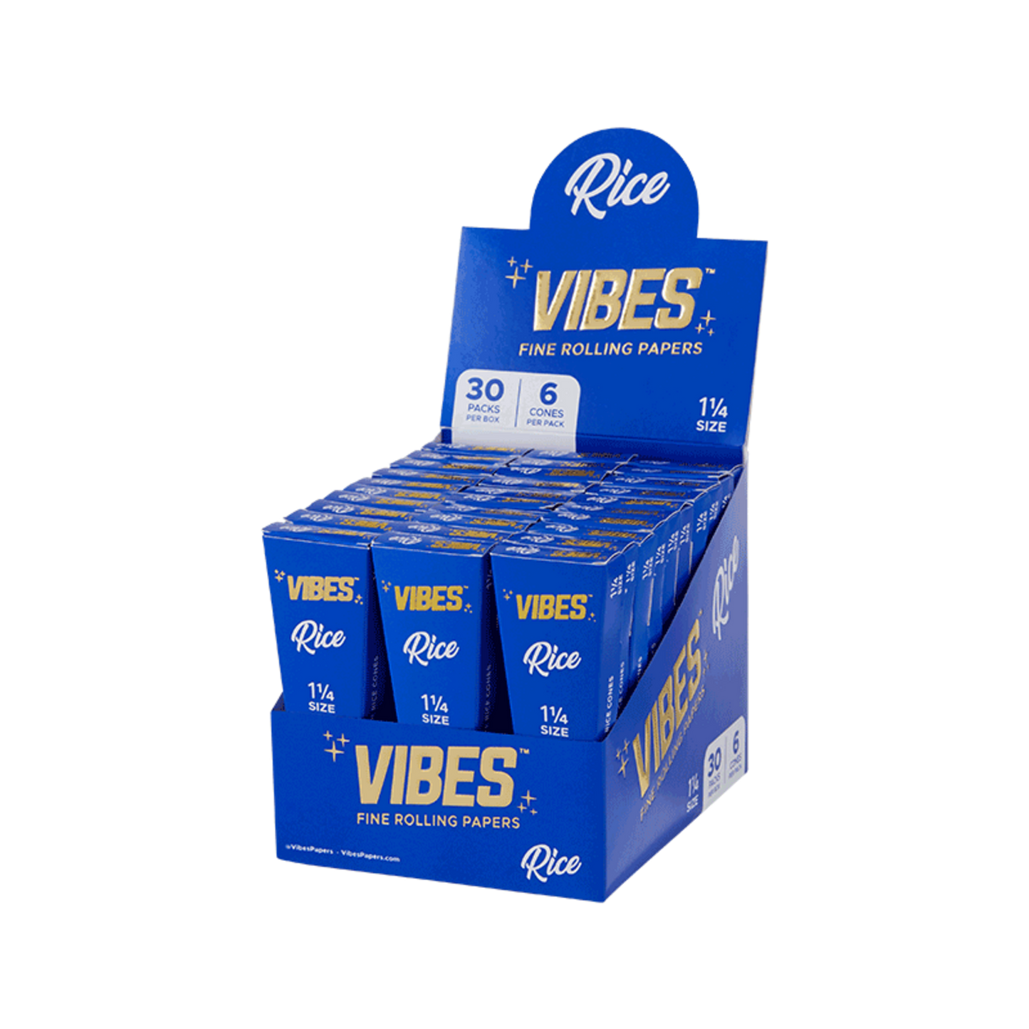 Vibes Cones Coffin 1 1/4 Rice display.