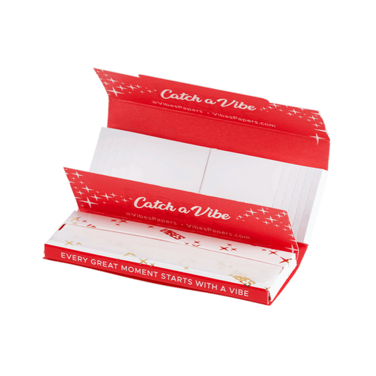 Vibes Papers with Filters King Size Slim Hemp, open package showing papers and filters.